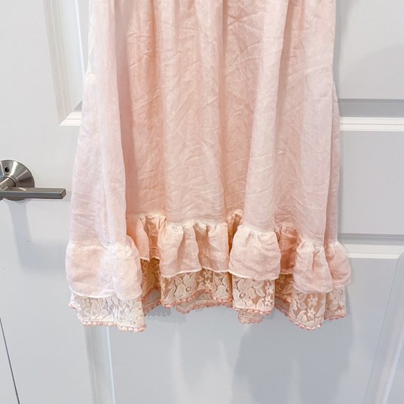 Beulah Ruffled Cottagecore Style Lace Mini Dress - Picture 11 of 12